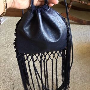 Free People Black Crossbody Bag